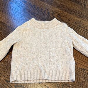 Crewcuts Cream Cable Knit Turtleneck Sweater